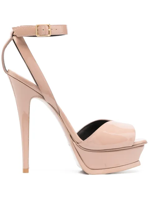 Saint Laurent Tribute 105mm sandals Neutrals 514897B8I00