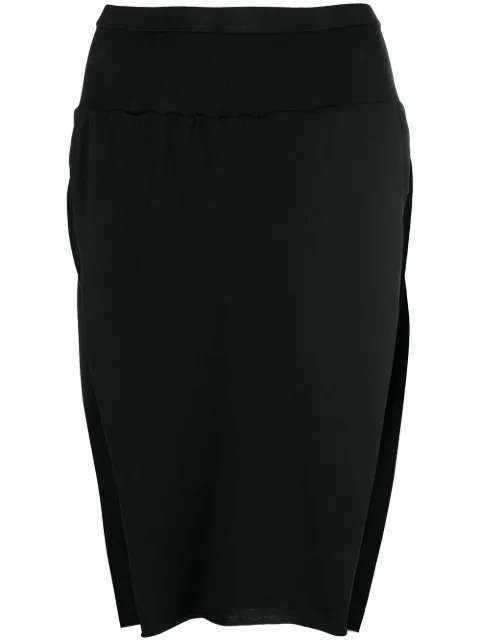 Rick Owens DRKSHDW side slits skirt Black DS18F7345RN