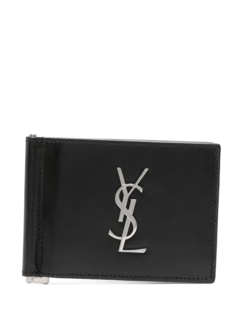 Saint Laurent Cassandre bi-fold leather wallet Black 4856300SX0E