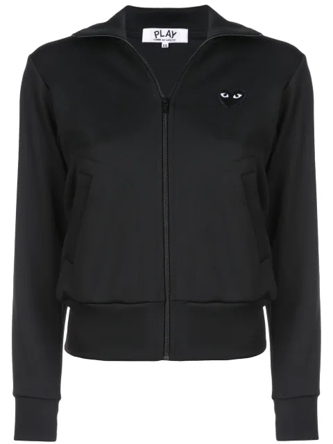 Comme Des Garçons Play heart logo-patch track jacket Black P1T255