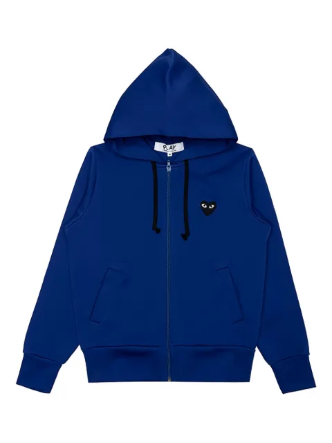 Comme Des Garçons Play drawstring zip hoodie Blue P1T253