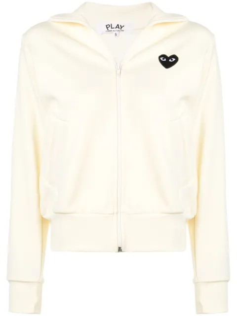 Comme Des Garçons Play heart logo-patch track jacket Yellow P1T255