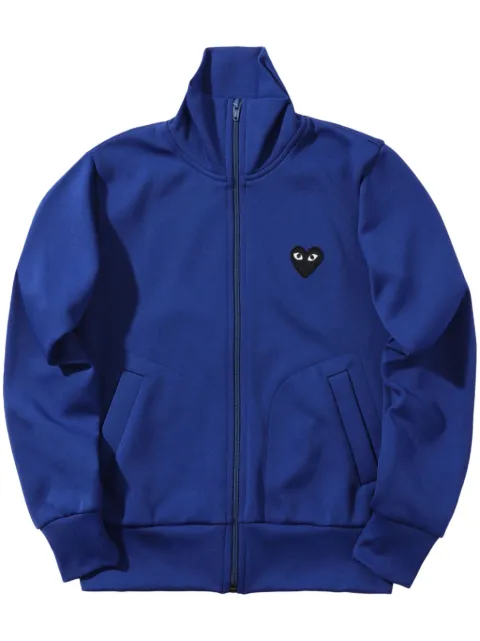 Comme Des Garçons Play heart logo-patch track jacket Blue P1T255