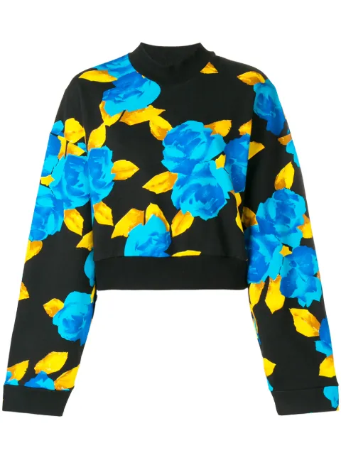 MSGM cropped jersey sweater Black 2541MDM97184660