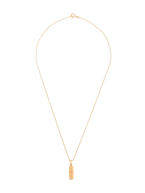 True Rocks small pill necklace Metallic SMALLGOLDPILLPENDANTMEN