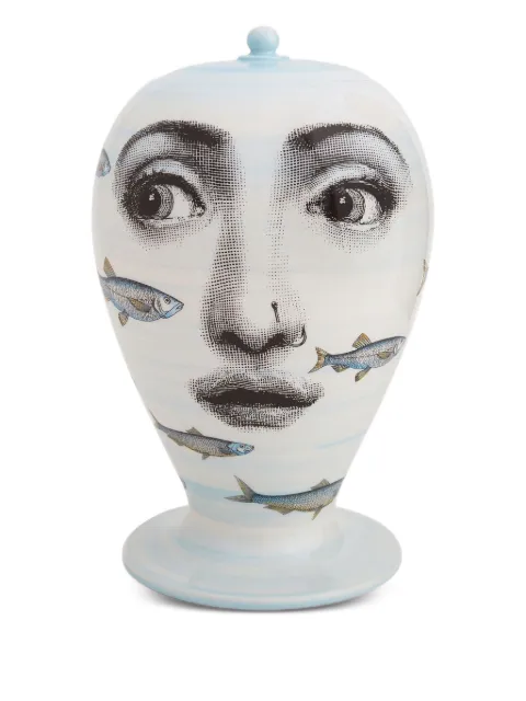 Fornasetti Passata di pesci vase White FOR10547