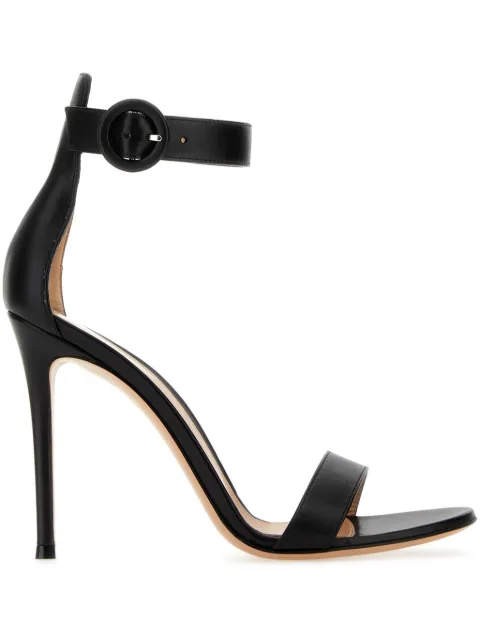 Gianvito Rossi Portofino 105mm leather sandals Black G6109615RICNAP