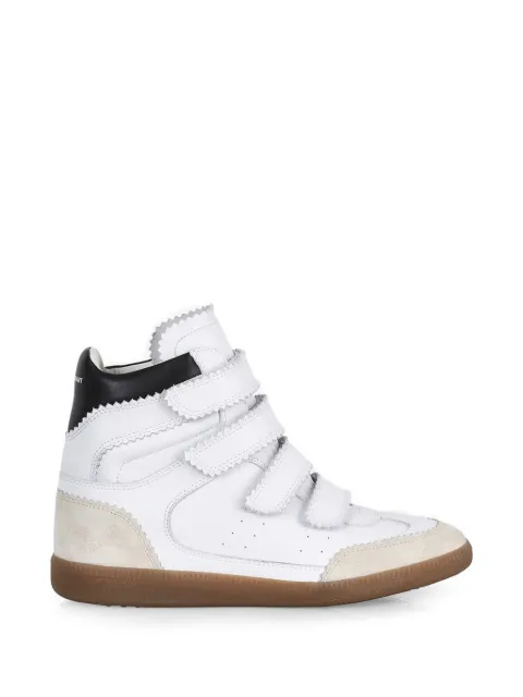 ISABEL MARANT Bilsy high-top leather sneakers White BK0015FAA1E21S