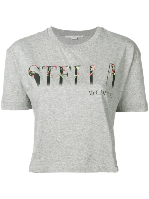 Stella McCartney logo patch T-shirt Grey 523506SLW69