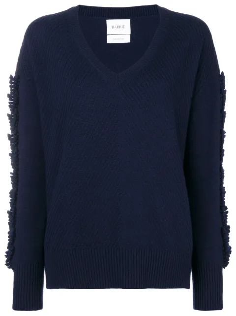 Barrie Troisieme Dimension cashmere V-neck pullover Blue A00C30315