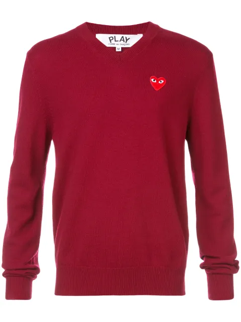 Comme Des Garçons Play V-neck sweater Red P1N002