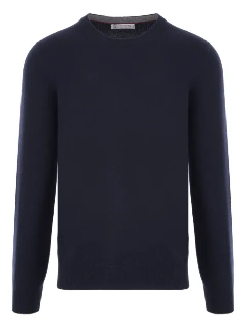 Brunello Cucinelli crew-neck cashmere sweater Blue M2200100CW425