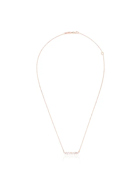 Suzanne Kalan Classic diamond bar necklace Pink BAP144RG