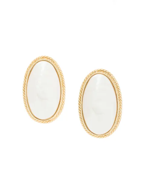 Givenchy Pre-Owned oval shape earrings Gold ER022387