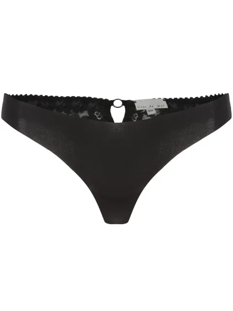 Fleur Du Mal Charlotte seamless thong Black PY01560100