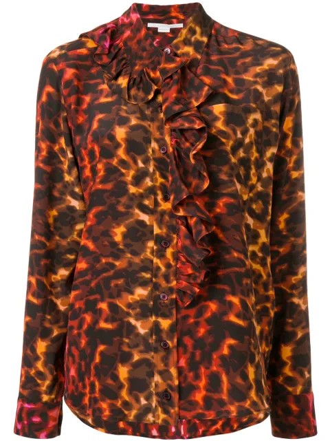 Stella McCartney ruffled blouse Brown 535350SLA17