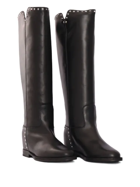 Via Roma 15 studded riding boots Black 2852
