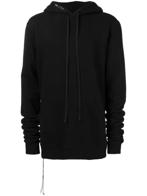 UNRAVEL PROJECT drawstring hoodie Black UMBB001F18209001ELONGATED