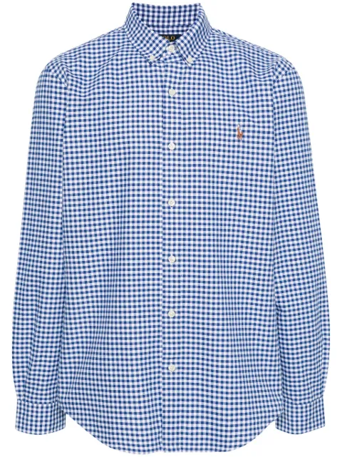 Polo Ralph Lauren Polo-Pony-embroidery checked shirt Blue 710549084010