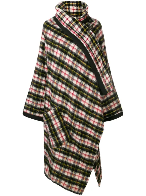 Jean Paul Gaultier Pre-Owned check shawl-collar coat Black JPG1862