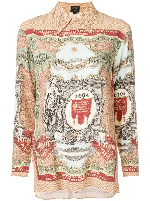 Jean Paul Gaultier Pre-Owned printed long sleeve shirt Brown JPG1928