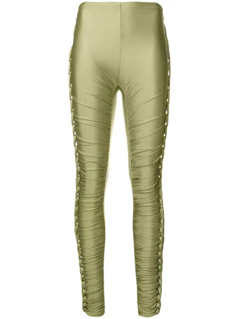 Jean Paul Gaultier Pre-Owned braided lateral trousers Green JPG1914