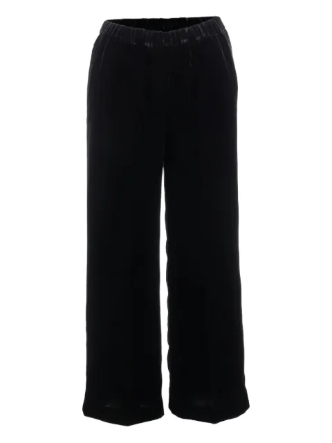 ASPESI velour wide-leg track pants Black 0128A950