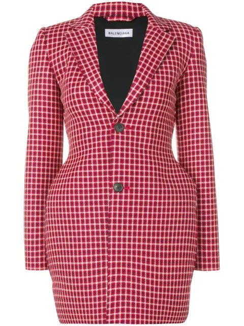 Balenciaga 3D houndstooth jacket Red 542147TCU10