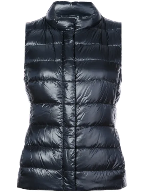 Herno zip quilted gilet Blue PI0661DIC120179200