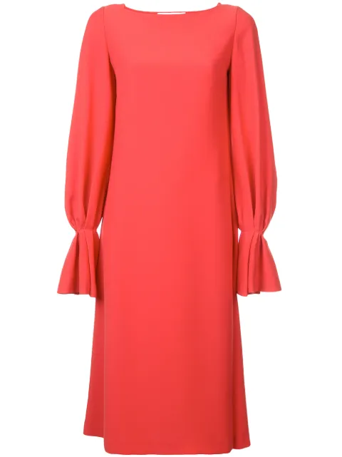Carolina Herrera long-sleeved loose dress Red R1911N532PFC