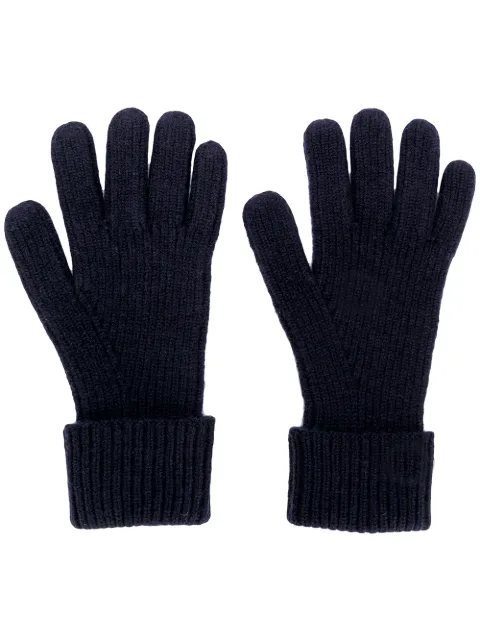 N.Peal ribbed knitted gloves Blue NPA000480B