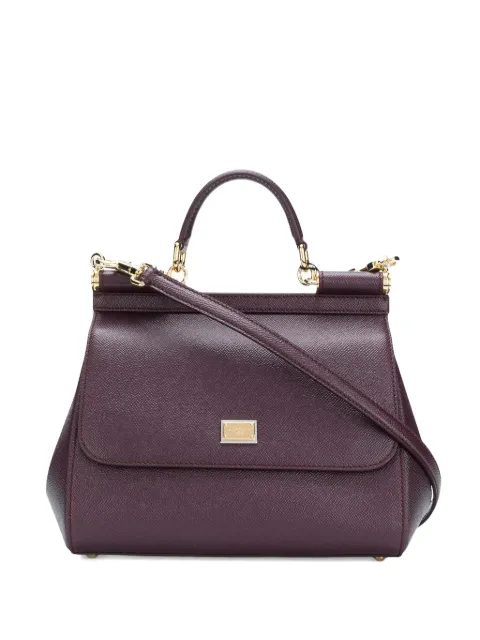 Dolce & Gabbana large Sicily handbag in Dauphine calfskin Pink BB6002A1001