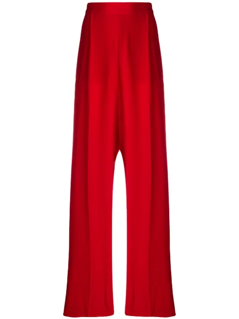 Stella McCartney high-waisted wide-leg trousers Red 529625SY2066568