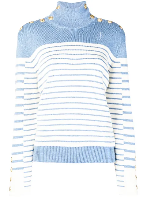 JW Anderson striped turtleneck sweater Blue KW04618D