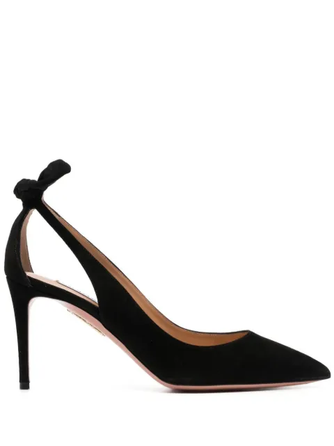 Aquazzura bow suede pumps Black DENHIGP0SUE000
