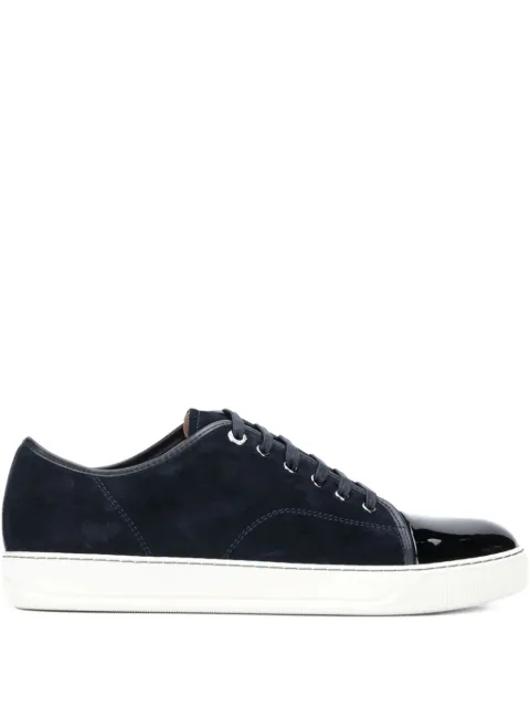 Lanvin DBB1 patent-toe suede sneakers Blue SKDBB1VBALP15