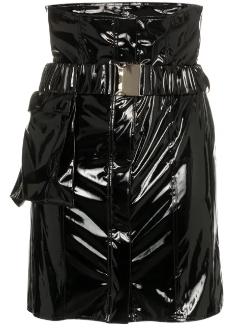 Faith Connexion high-waisted vinyl mini skirt Black W1453T00S90