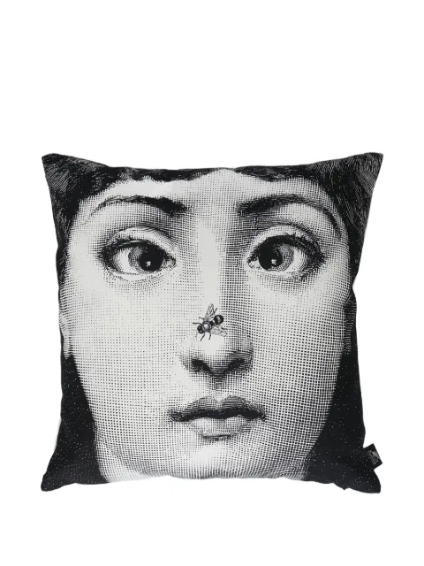 Fornasetti Ape photograph-print cushion Black PILLTV005