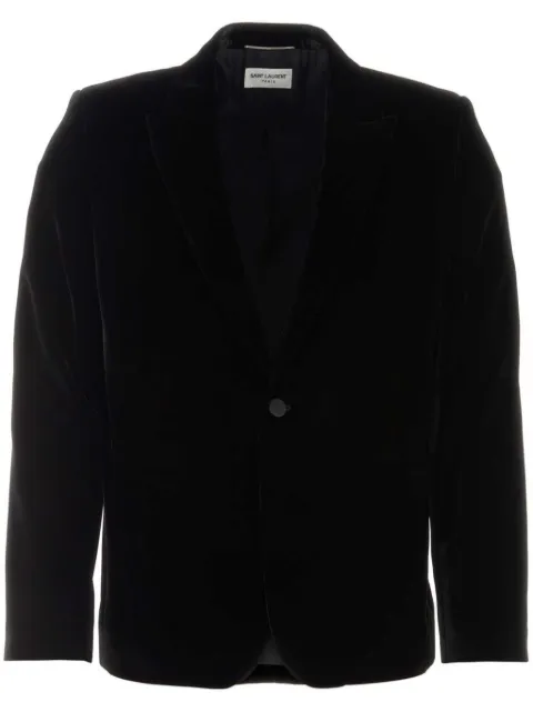 Saint Laurent single-breasted velvet blazer Black 530751Y525R