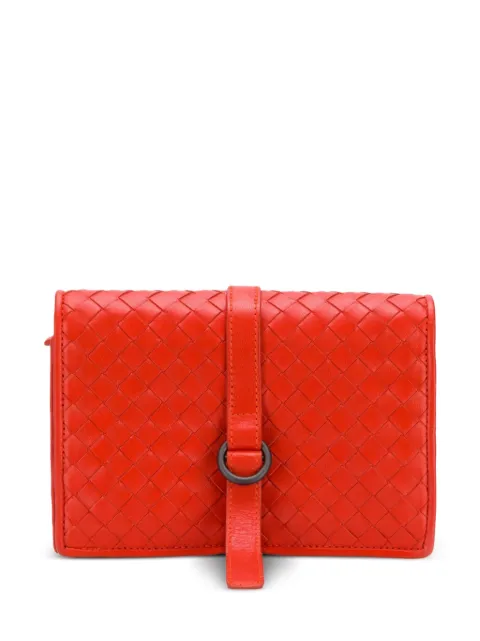 Bottega Veneta Pre-Owned 2017 intrecciato weave jewellery pouch Red CSSHBOTT03
