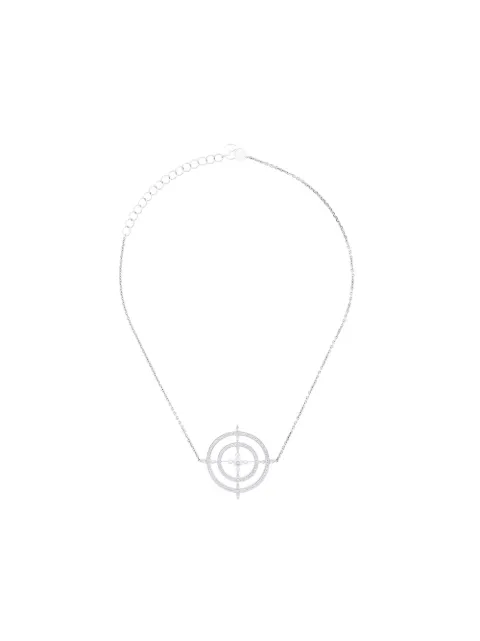 Anissa Kermiche pearl cross choker Grey N1286