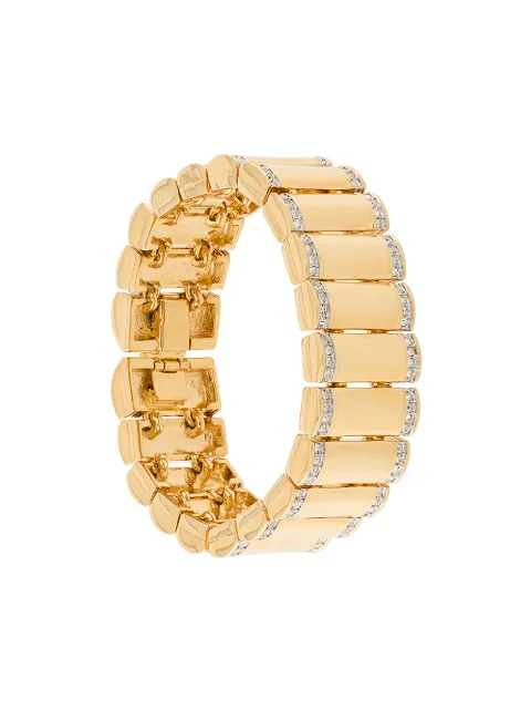 Susan Caplan Vintage embellished chain-link bracelet Gold BL008806