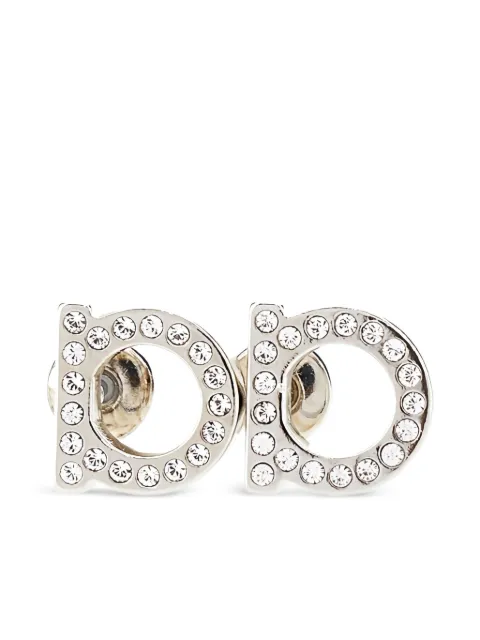Ferragamo Gancini crystals earrings (S) Metallic 696577