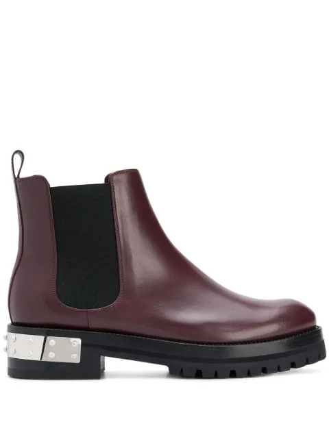Alexander McQueen studded logo-plaque Chelsea boots Red 462300WHPP1
