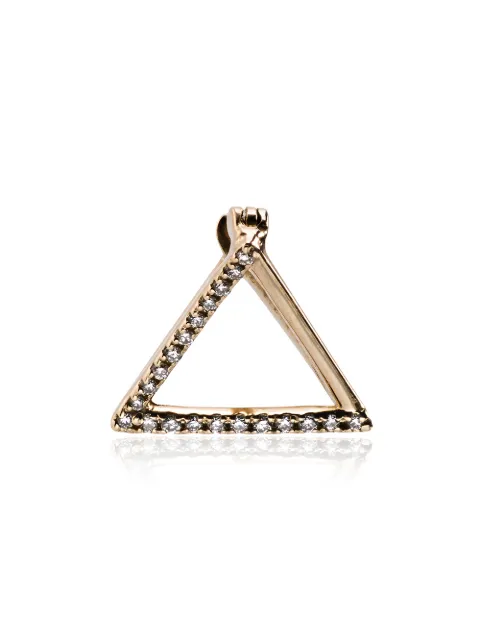 Shihara 18kt yellow gold diamond triangle earring Metallic 03231EY000