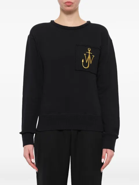 JW Anderson logo-detail cotton sweater Black JE01418D