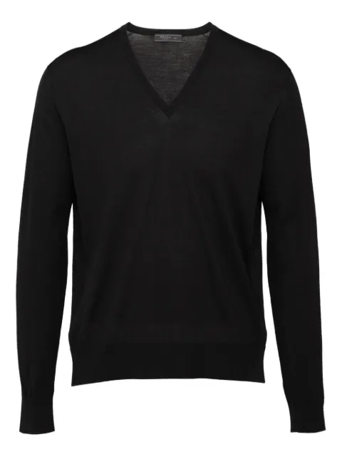 Prada knitted v-neck sweater Black UMM985C5W