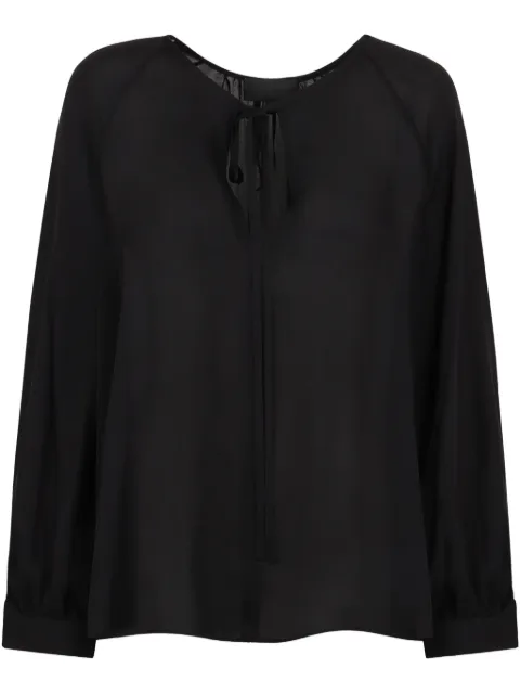 Nili Lotan Acadia peasant top Black 561W30