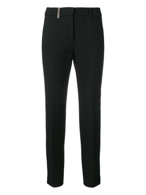 Peserico bead-detail trousers Black P0471801934