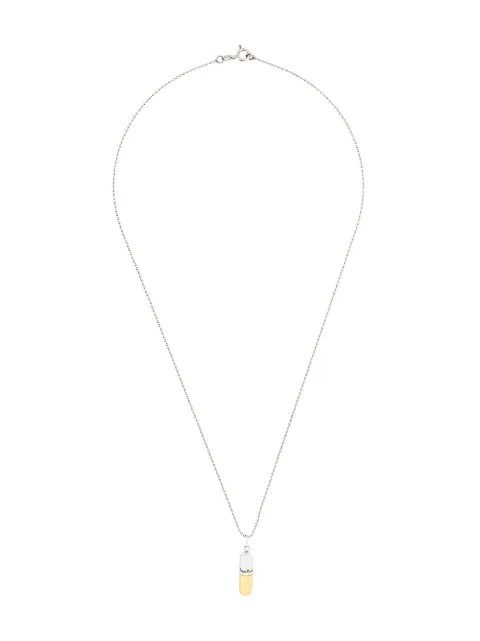 True Rocks small pill pendant necklace Metallic TWOTONESMALLPILLPENDANT